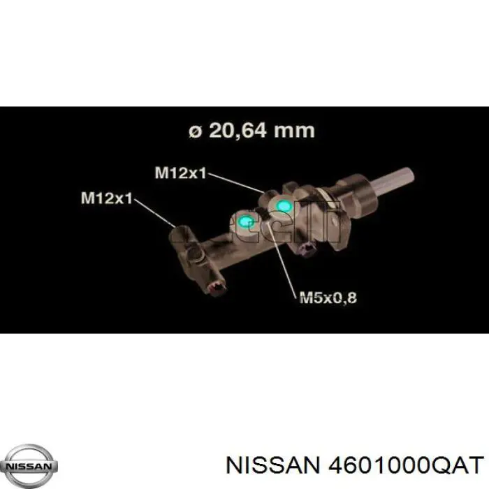 4601000QAT Nissan cilindro principal de freno