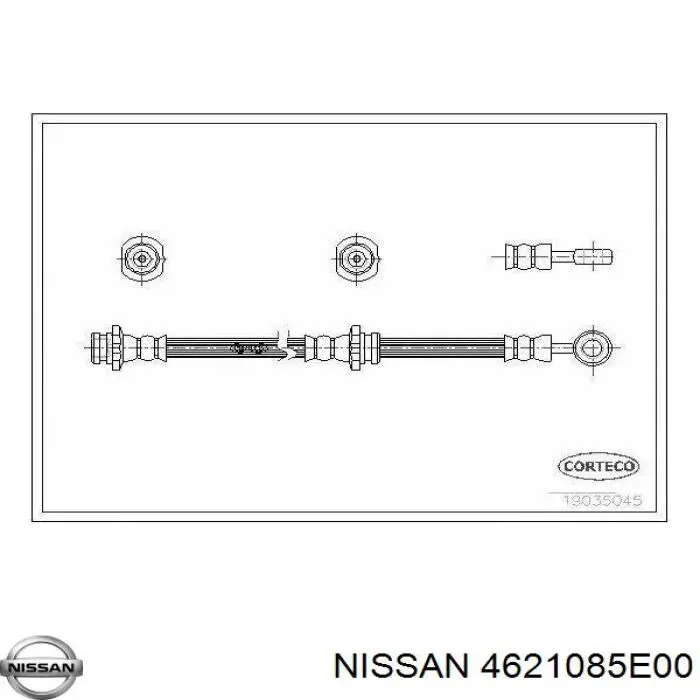 4621085E00 Nissan latiguillo de freno trasero