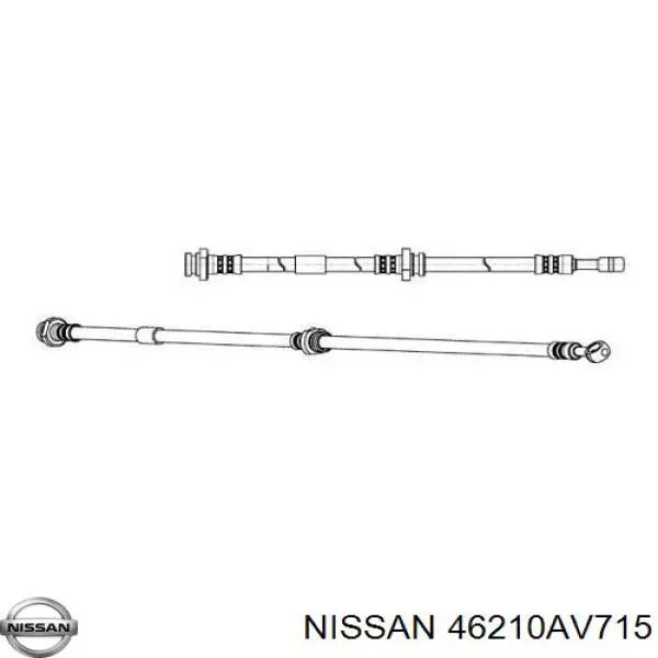 46210AV715 Nissan latiguillos de freno trasero derecho