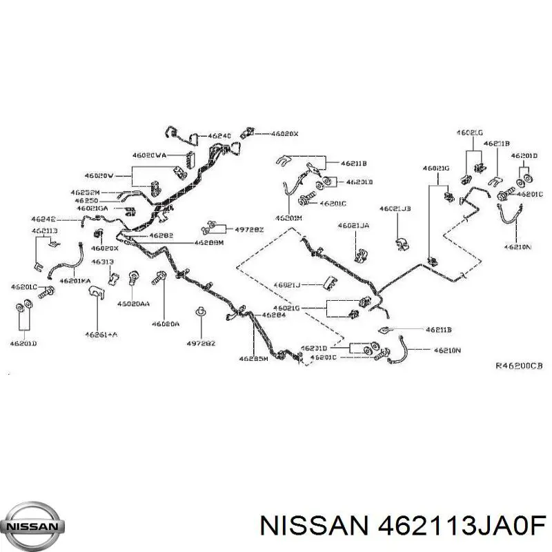 462113JA0F Nissan latiguillo de freno delantero