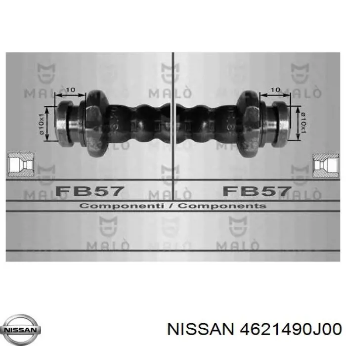 Tubo liquido de freno trasero para Nissan Primera (P10)