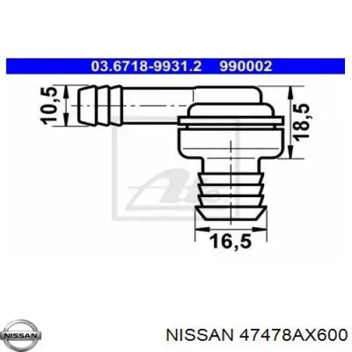 Comprar 47478AX600 Nissan/Infiniti 