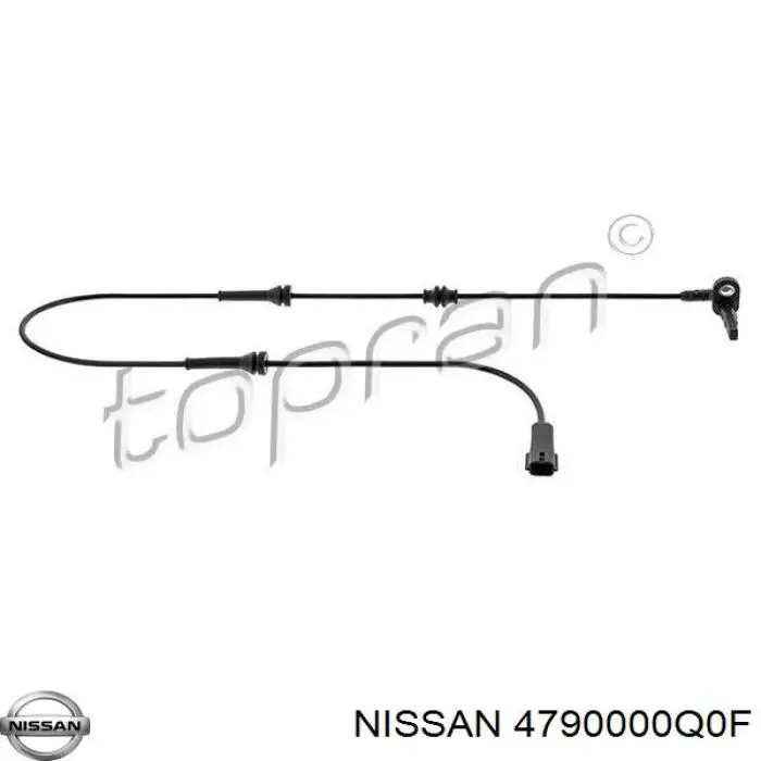 4790000Q0F Nissan sensor abs delantero