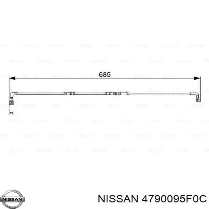 Sensor ABS, rueda trasera izquierda para Nissan Almera (B10RS)