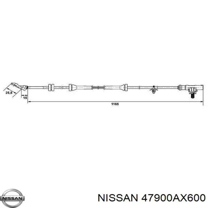 47900AX600 Nissan sensor abs trasero derecho