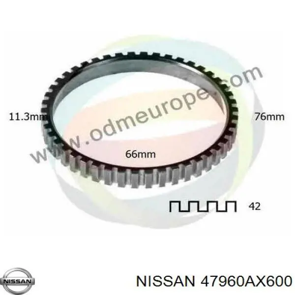 Comprar 47960AX60A Nissan/Infiniti Anillo ABS
