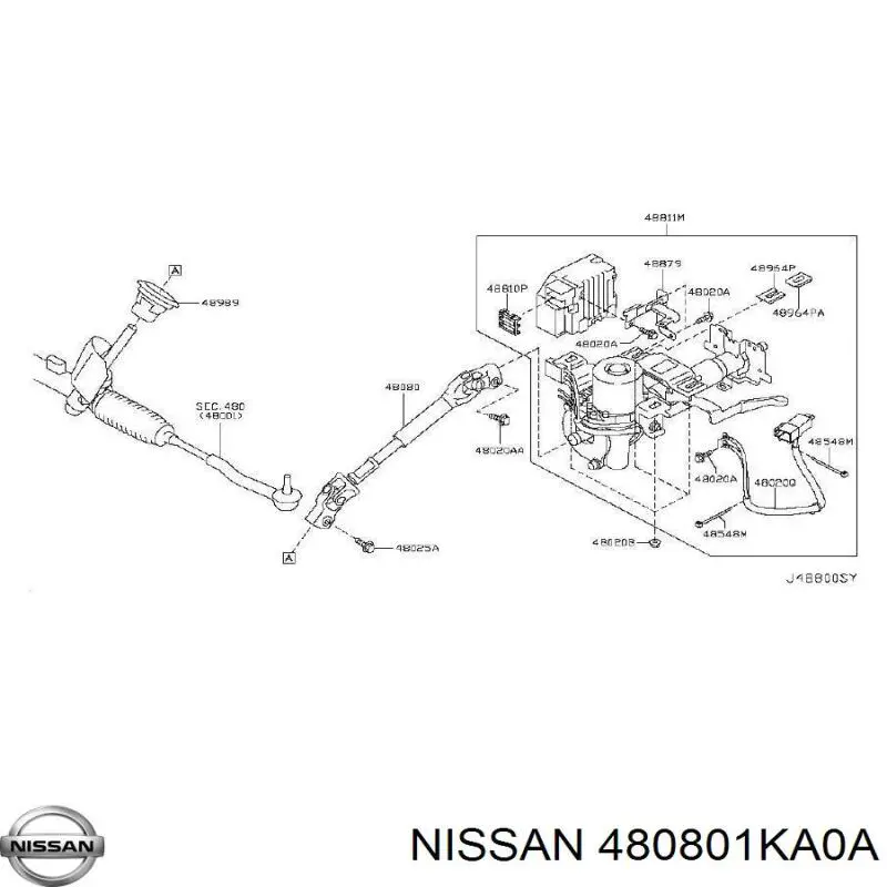 Comprar 34170AG021 Subaru Eje inferior de la columna de dirección