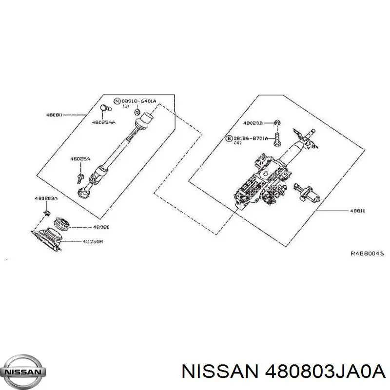 Columna De Direccion Eje Cardan Inferior Nissan Murano (Z52)