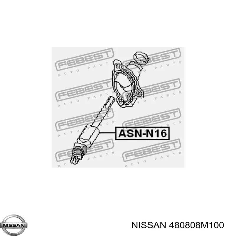 Eje inferior de la columna de dirección Nissan/Infiniti 480808M100 precio, desde 37,51 EUR