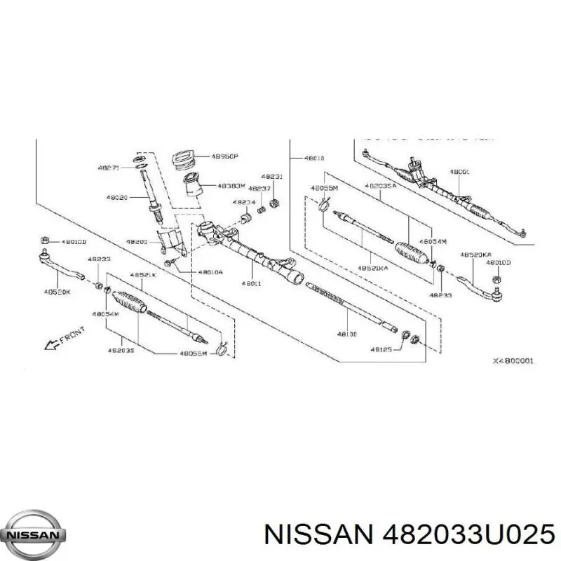 482033U025 Nissan fuelle dirección