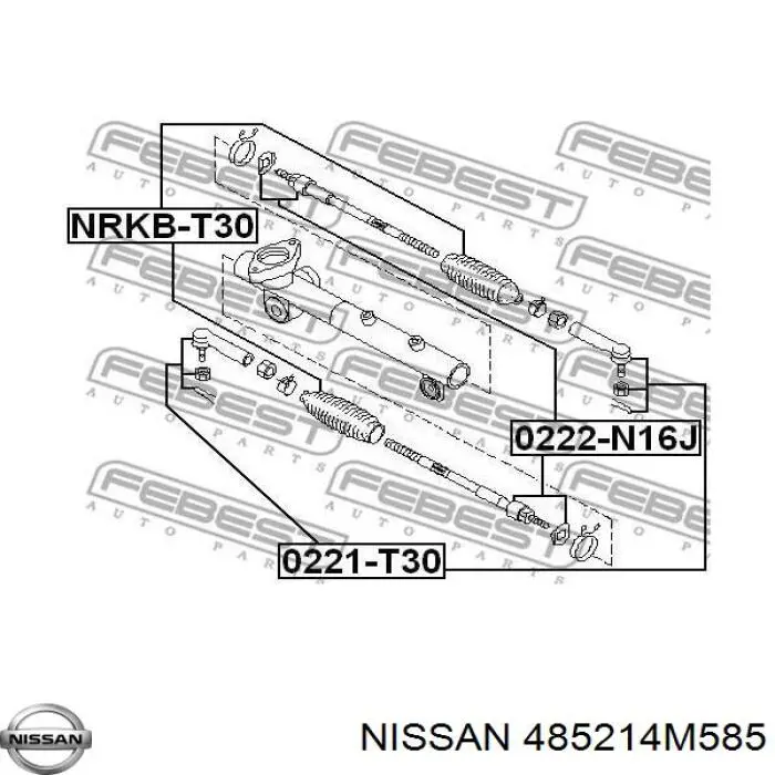 485214M585 Nissan barra de acoplamiento