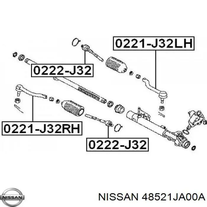 Brazo direccion coche Nissan/Infiniti 48521JA00A precio, desde 18,54 EUR