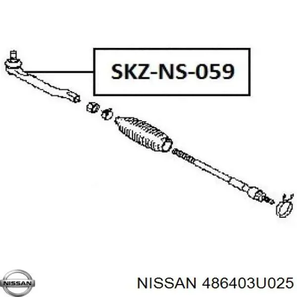 486403U025 Nissan rótula barra de acoplamiento exterior