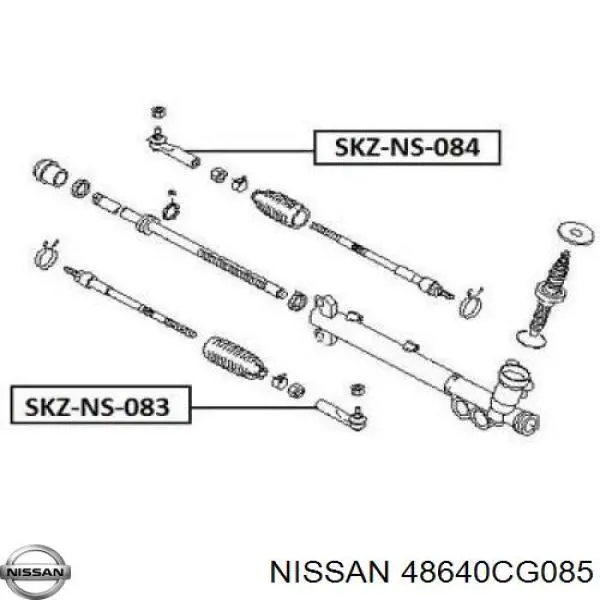 48640CG085 Nissan rótula barra de acoplamiento exterior