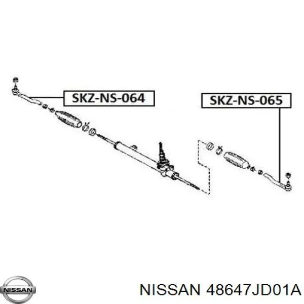 Rótula de barra de acoplamiento Nissan/Infiniti 48647JD01A precio, desde 15,44 EUR