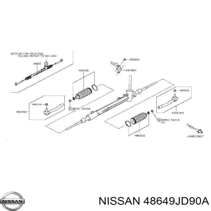 48649JD90A Nissan