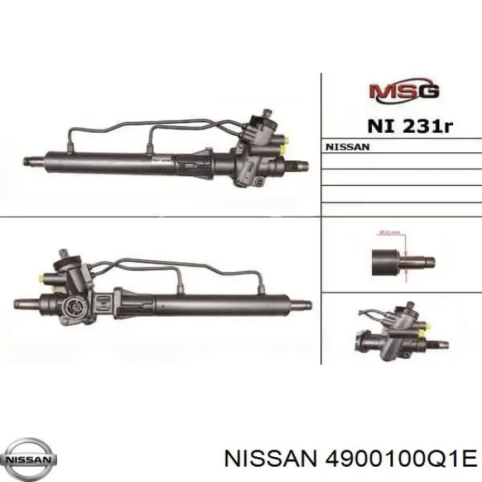 Comprar 4900100Q1E Nissan/Infiniti Cremallera
