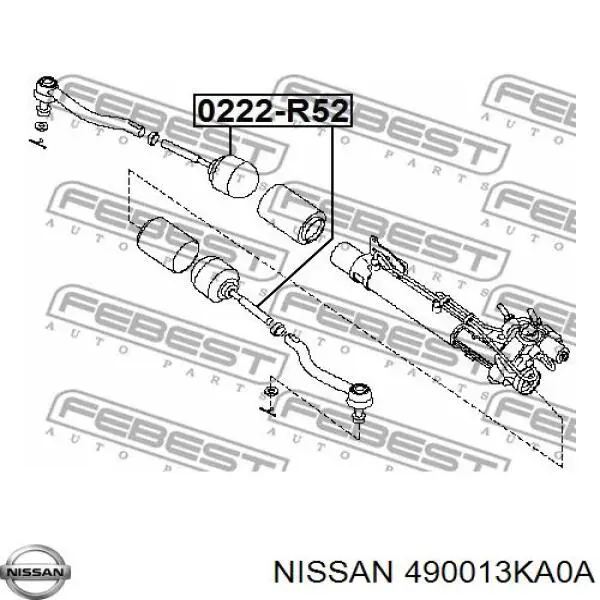 490013KA0A Nissan cremallera de dirección