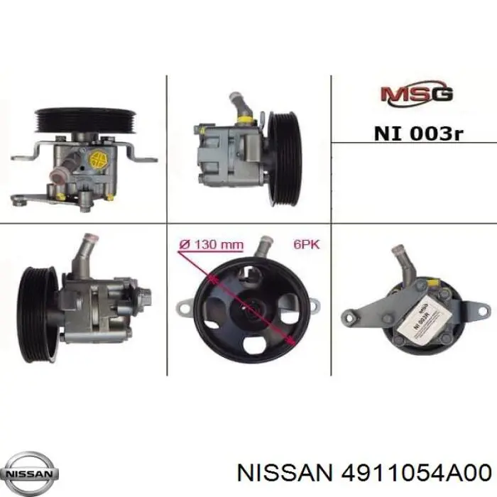 Bomba hidráulica de dirección para Nissan Sunny II N13