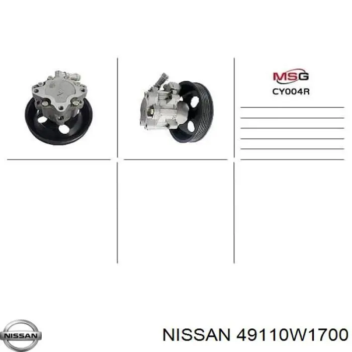 49110C6000 Nissan/Infiniti Bomba hidráulica de dirección