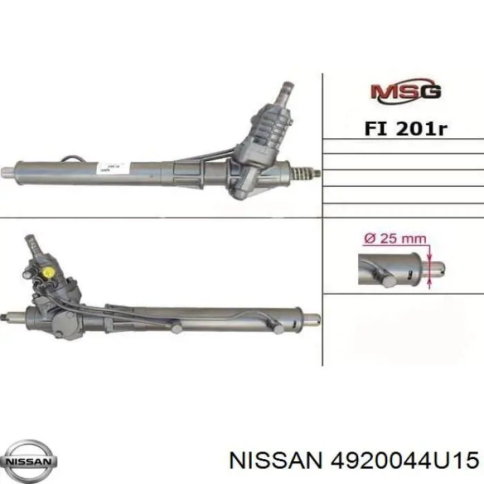 Comprar 4900140U05 Nissan/Infiniti Cremallera