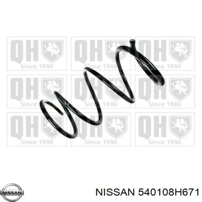 540108H671 Nissan muelle de suspensión eje delantero