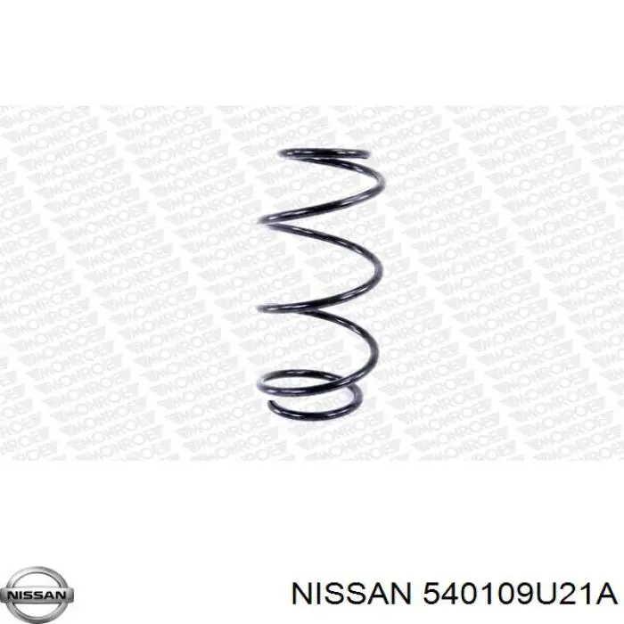 540109U21A Nissan muelle de suspensión eje delantero