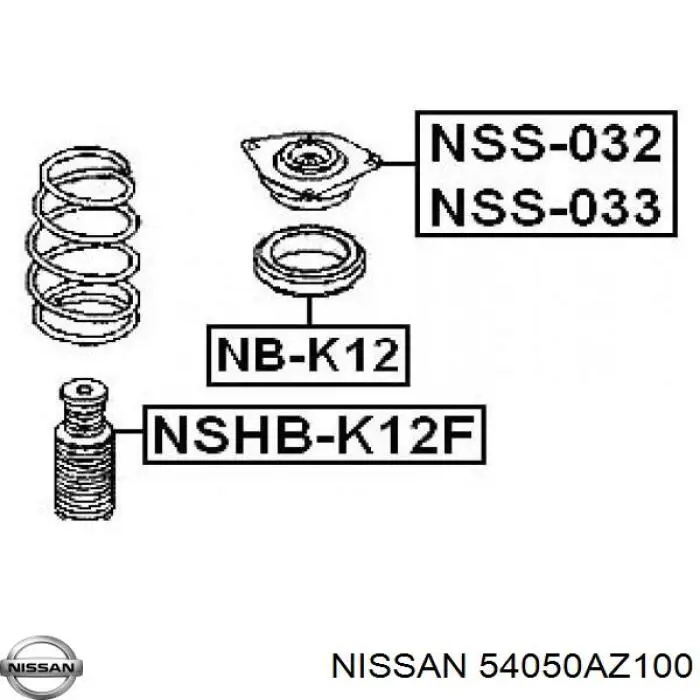 Tope de amortiguador delantero con guardapolvo Nissan/Infiniti 54050AZ100 precio, desde 10,87 EUR