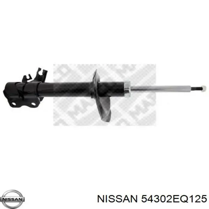 54302EQ125 Nissan amortiguador delantero derecho