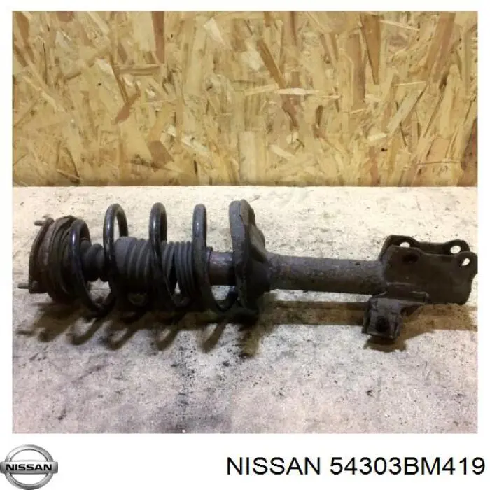 54303BM419 Nissan amortiguador delantero izquierdo