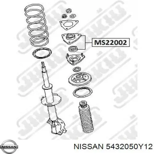 5432050Y12 Nissan soporte amortiguador delantero