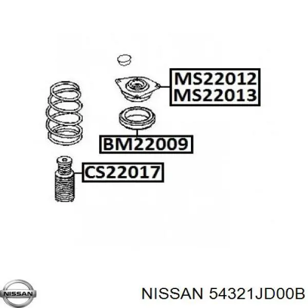 Soporte del amortiguador delantero izquierdo Nissan/Infiniti 54321JD00B precio, desde 25,86 EUR