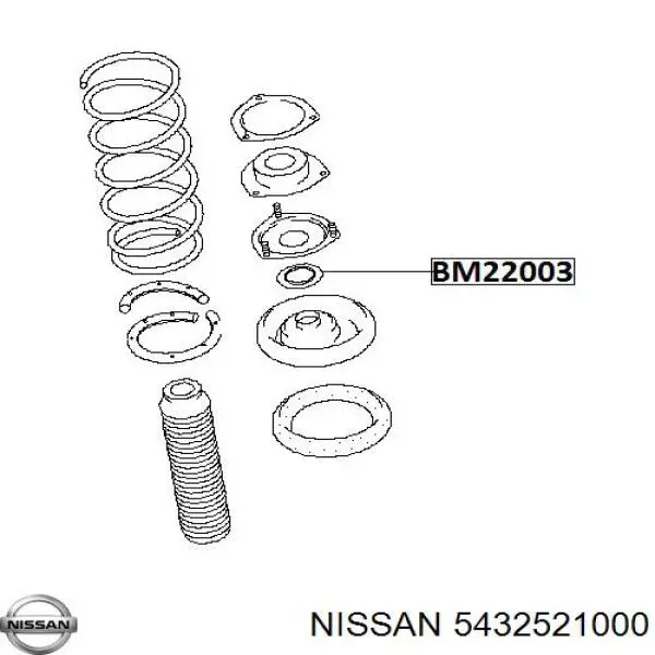 5432521000 Nissan rodamiento amortiguador delantero