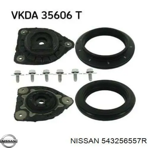 543256557R Nissan rodamiento amortiguador delantero