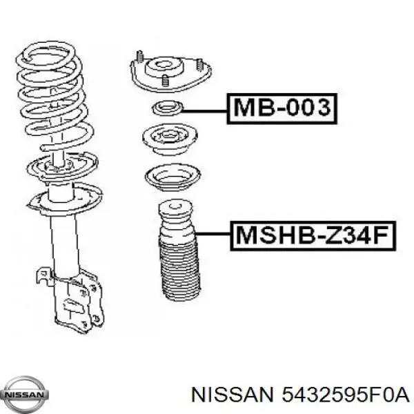 5432595F0A Nissan rodamiento amortiguador delantero