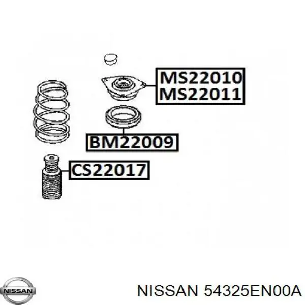 54325EN00A Nissan rodamiento amortiguador delantero