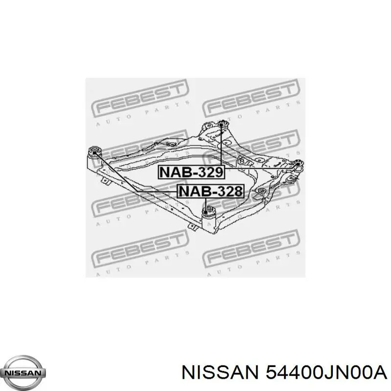 Subchasis delantero soporte motor para Nissan Teana (J32)