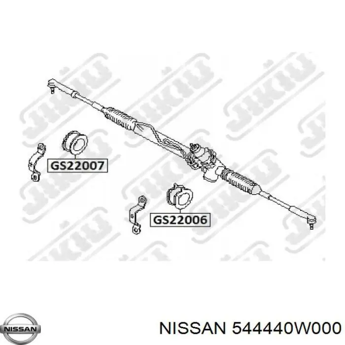 544440W000 Nissan suspensión, mecanismo de dirección derecha