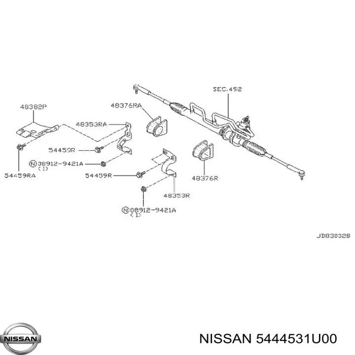Suspensión, mecanismo de dirección derecha para Nissan Maxima (A32)
