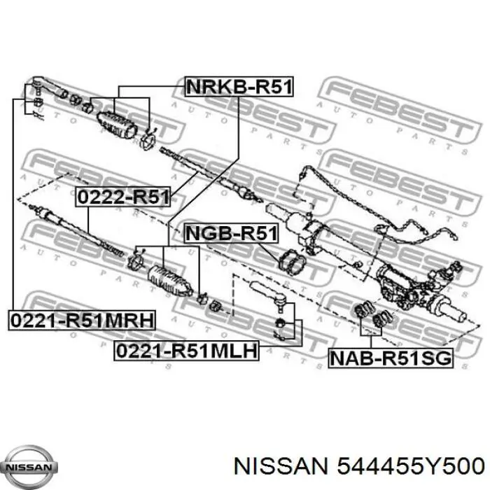 Buje de fijación de la cremallera de dirección Nissan/Infiniti 544455Y500 precio, desde 25,95 EUR