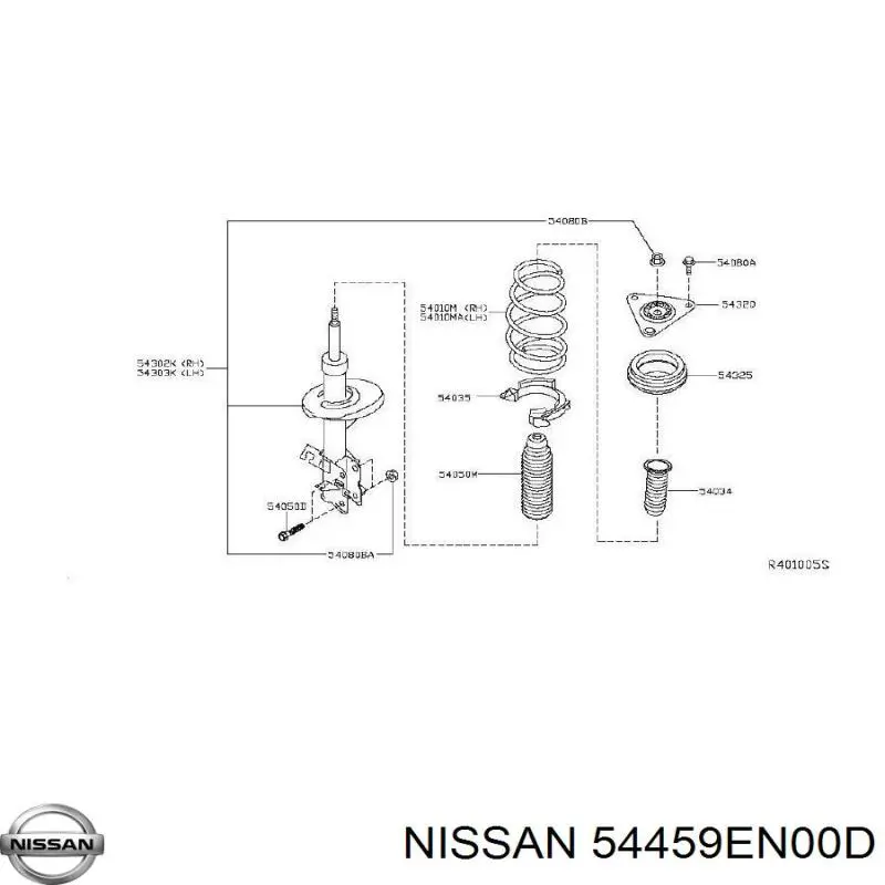 Perno de fijación, brazo delantero, inferior para Nissan Qashqai (J10)