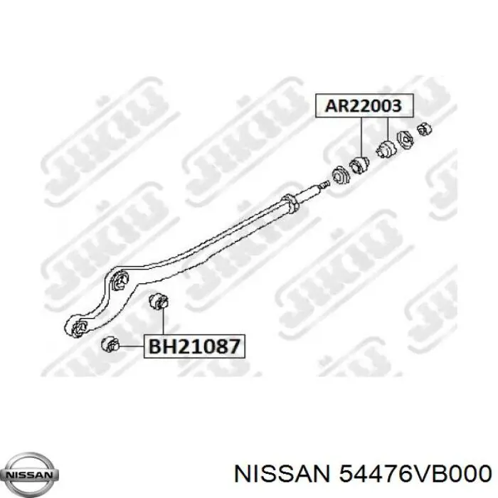 54476VB000 Nissan silentblock de suspensión delantero inferior