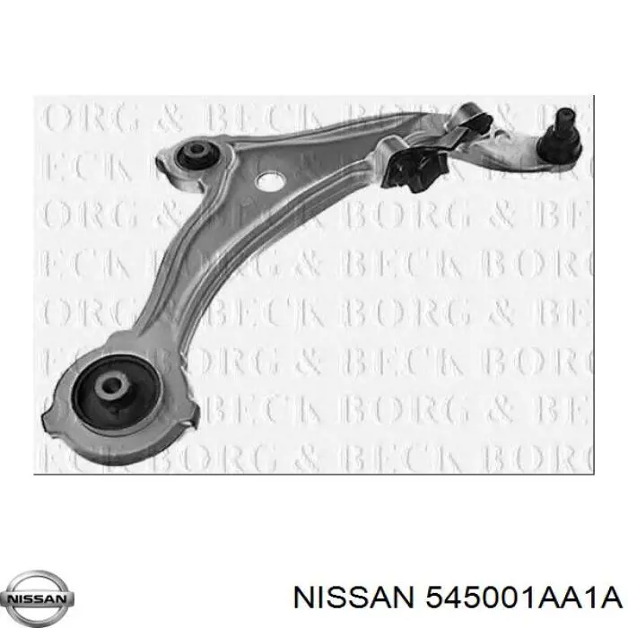 545001AA1A Nissan/Infiniti Brazo inferior derecho de la suspensión delantera