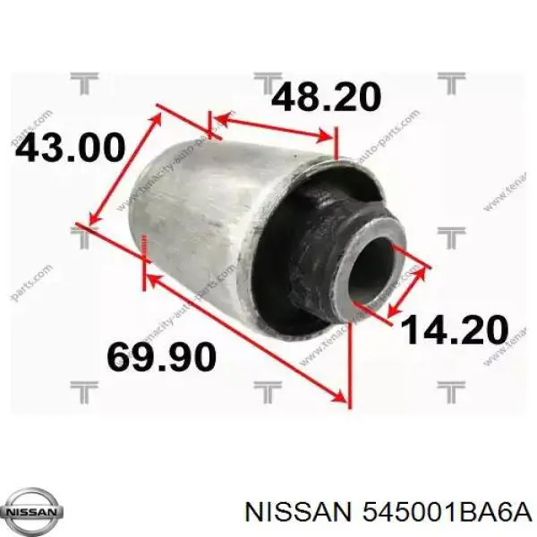 Brazo inferior derecho de la suspensión delantera Nissan/Infiniti 545001BY2A precio, desde 340,18 EUR
