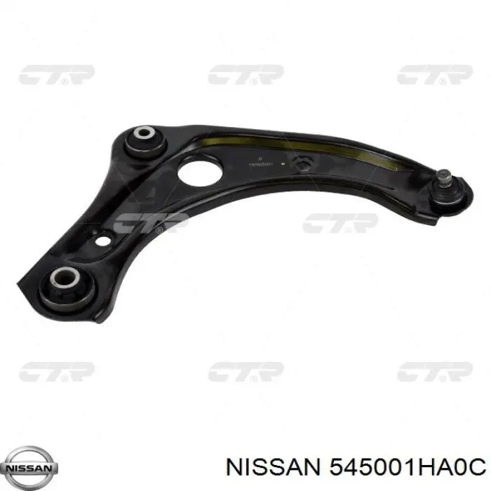 545001HA0C Nissan barra oscilante, suspensión de ruedas delantera, inferior derecha