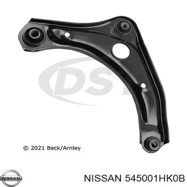 545001HK0B Nissan barra oscilante, suspensión de ruedas delantera, inferior derecha