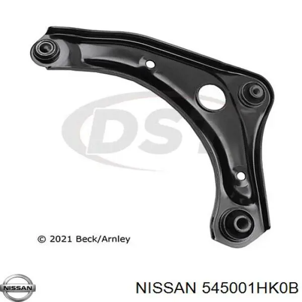 Comprar 545001HK0B Nissan/Infiniti Brazo inferior derecho de la suspensión delantera