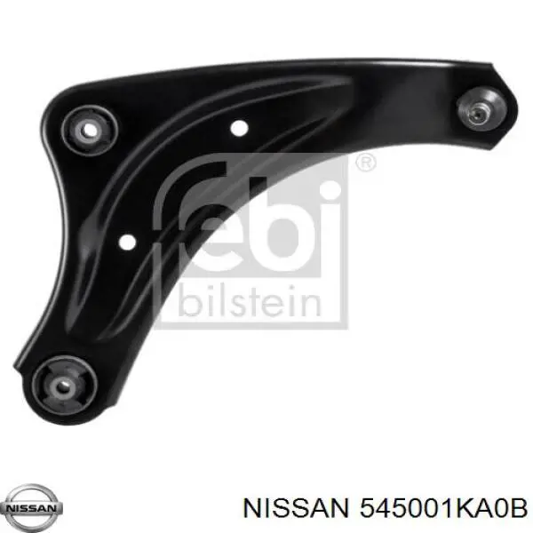 545001KA0B Nissan barra oscilante, suspensión de ruedas delantera, inferior derecha