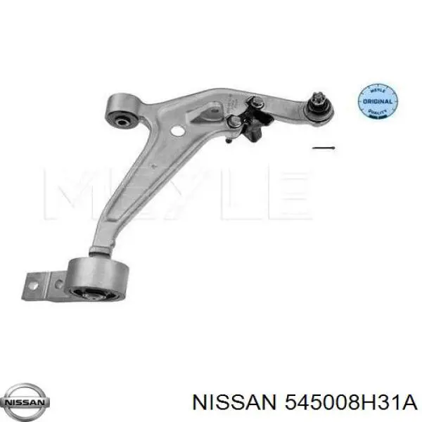 545008H31A Nissan barra oscilante, suspensión de ruedas delantera, inferior derecha