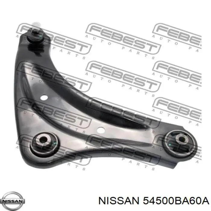 Comprar 54500BA60A Nissan/Infiniti Brazo inferior derecho de la suspensión delantera